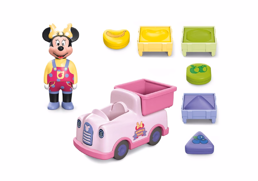 JUNIOR i Disney: Samochód z owocami do sortowania kolorów Myszki Minnie