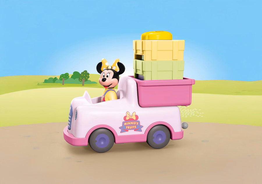 JUNIOR i Disney: Samochód z owocami do sortowania kolorów Myszki Minnie