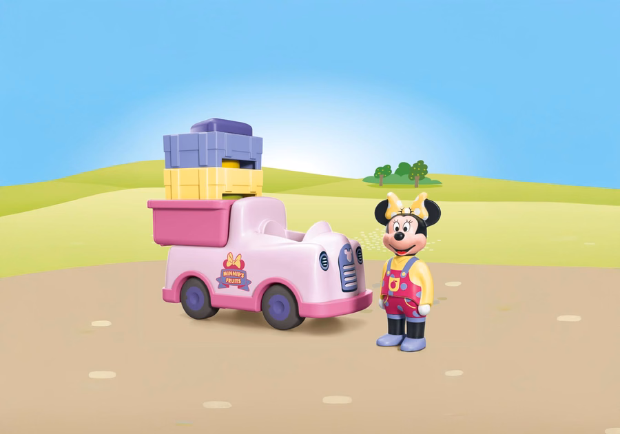 JUNIOR i Disney: Samochód z owocami do sortowania kolorów Myszki Minnie